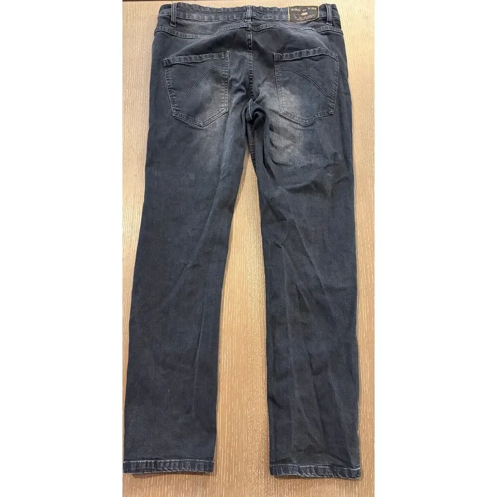 Ring Of Fire Black SlimStraight‎  Jeans Size 34x30 Denim